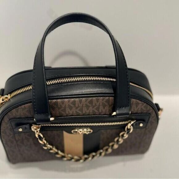 Michael KORS Williamsburg logo-plaque leather tote bag, purse new - Picture 7 of 12